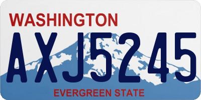 WA license plate AXJ5245