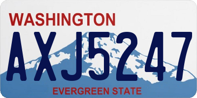 WA license plate AXJ5247