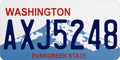 WA license plate AXJ5248