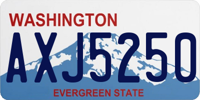 WA license plate AXJ5250