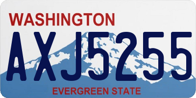 WA license plate AXJ5255