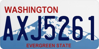 WA license plate AXJ5261