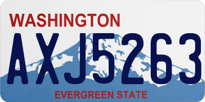 WA license plate AXJ5263