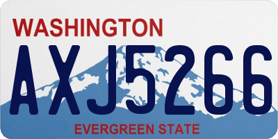 WA license plate AXJ5266