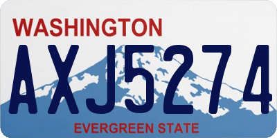 WA license plate AXJ5274