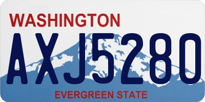 WA license plate AXJ5280