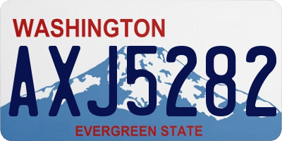 WA license plate AXJ5282