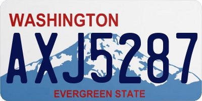 WA license plate AXJ5287