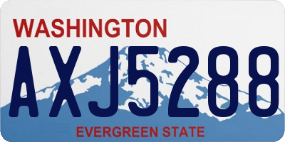 WA license plate AXJ5288