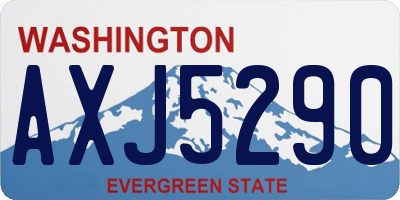 WA license plate AXJ5290