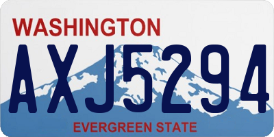 WA license plate AXJ5294