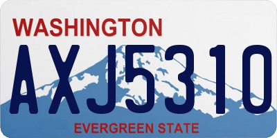 WA license plate AXJ5310