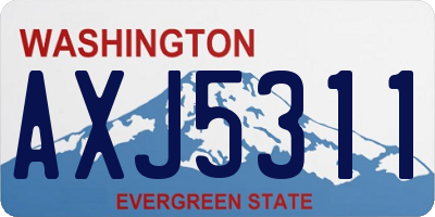 WA license plate AXJ5311