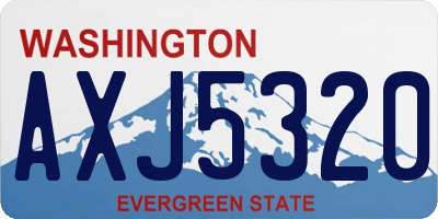 WA license plate AXJ5320