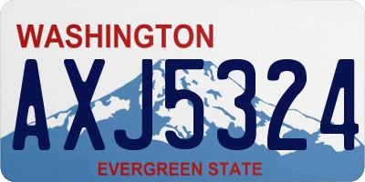WA license plate AXJ5324