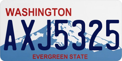WA license plate AXJ5325