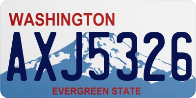 WA license plate AXJ5326