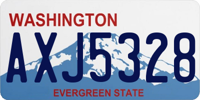 WA license plate AXJ5328