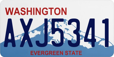 WA license plate AXJ5341