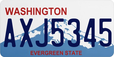 WA license plate AXJ5345
