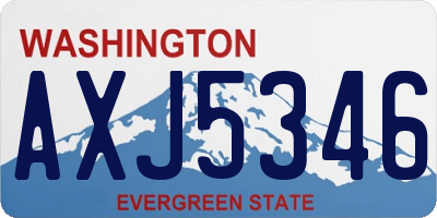 WA license plate AXJ5346