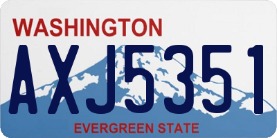 WA license plate AXJ5351