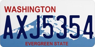 WA license plate AXJ5354