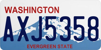 WA license plate AXJ5358