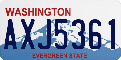 WA license plate AXJ5361