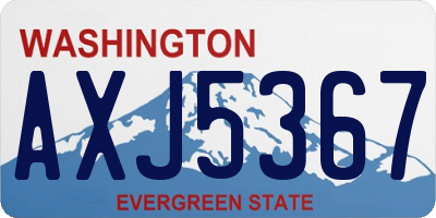WA license plate AXJ5367