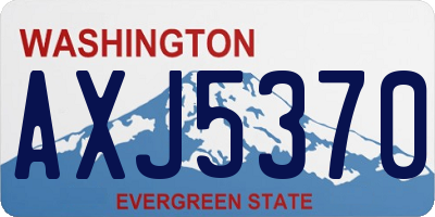 WA license plate AXJ5370