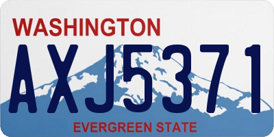 WA license plate AXJ5371