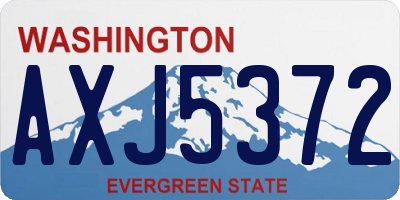 WA license plate AXJ5372