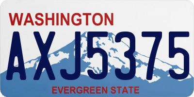 WA license plate AXJ5375