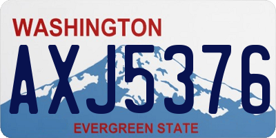 WA license plate AXJ5376