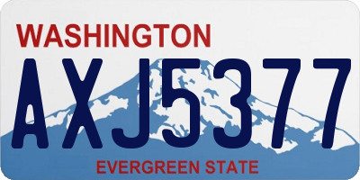 WA license plate AXJ5377