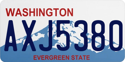 WA license plate AXJ5380