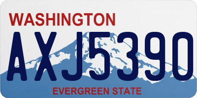 WA license plate AXJ5390