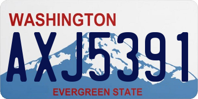WA license plate AXJ5391