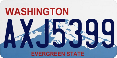 WA license plate AXJ5399