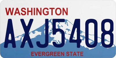 WA license plate AXJ5408