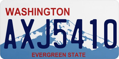 WA license plate AXJ5410