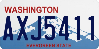 WA license plate AXJ5411