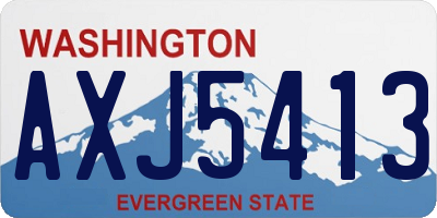 WA license plate AXJ5413