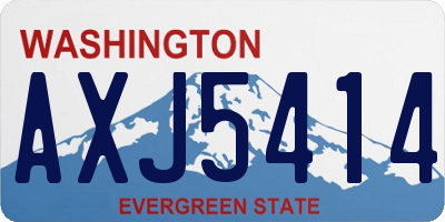 WA license plate AXJ5414