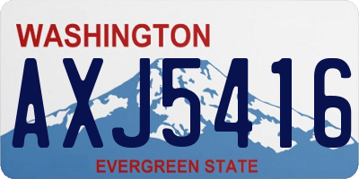 WA license plate AXJ5416