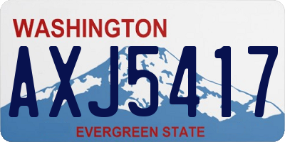 WA license plate AXJ5417