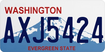 WA license plate AXJ5424