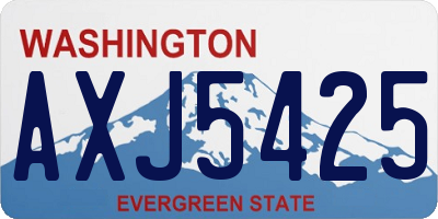 WA license plate AXJ5425