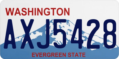 WA license plate AXJ5428